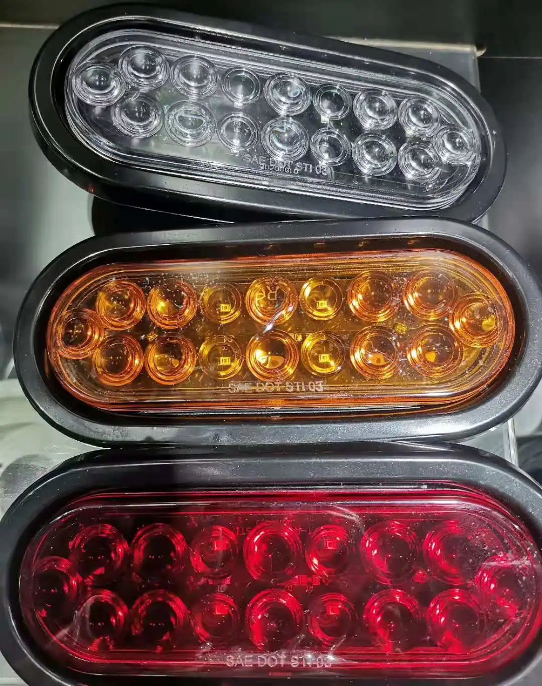 12V 6 inch Oval Led Parking Rear Turn Stop Backup tail light lamp for truck trailer tractor