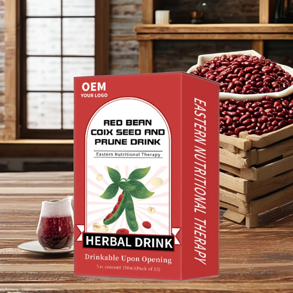OEM/ODM Red Bean Coix Seed and Prune Drink Customizable Prebiotic Prune Concentrate Weight Drink Box Packaging for Customization