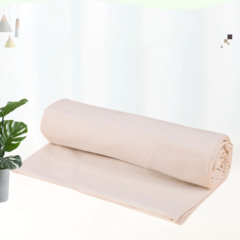 Hot Sale Solid Color White Soft Plain Dyed Blend 55% Linen 45% Cotton Fabric For Home Textile