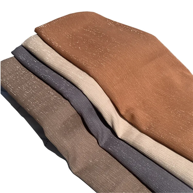 Wholesale 22 Colors Premium Chiffon Hijab Heavy Plain Shimmer Chiffon Muslim Hijab Malaysia Scarf