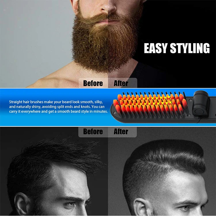 Drop Shipping Hair Straightening Brush Custom Electric Straightening Hair Brush