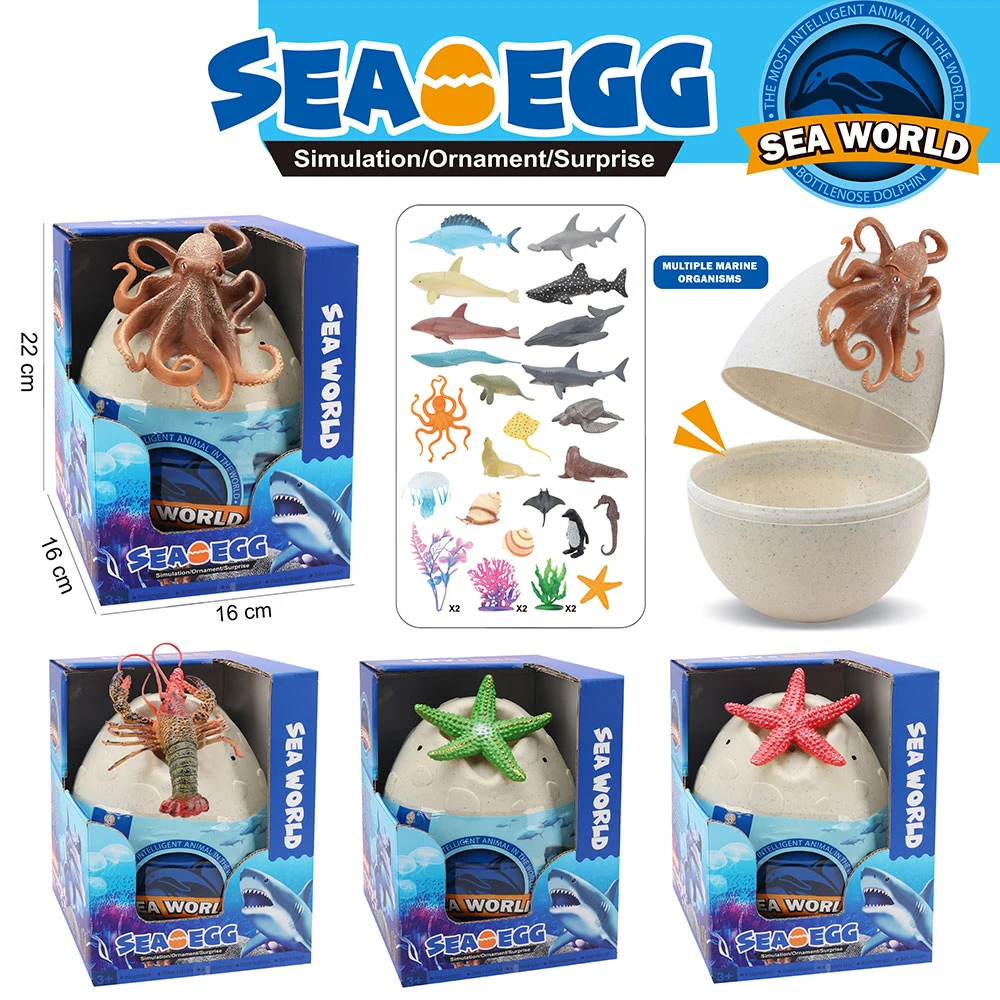 Jumbo Egg Pack Dinosaur Animal  Scorpion Starfish Plastic Animal Pvc Insect Dinosaur Toy Kids