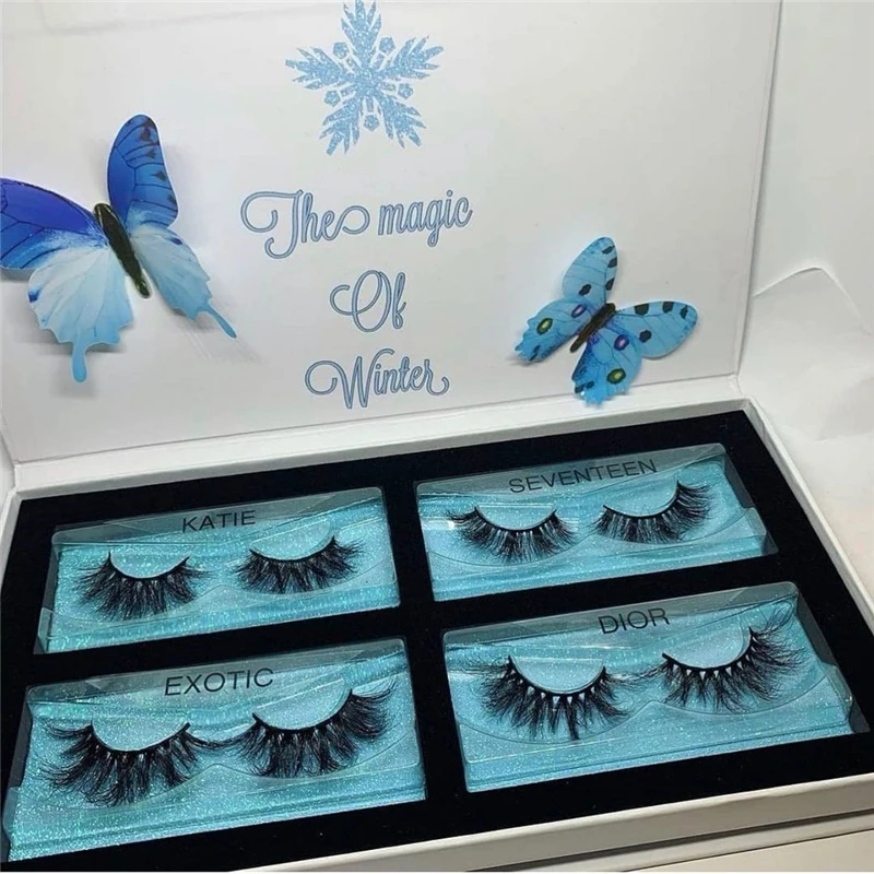 Custom Eyelash Packaging Vegan False Human Hair Eyelashes Manufacturers Private Label Faux Mink Silk Lashes Vendor