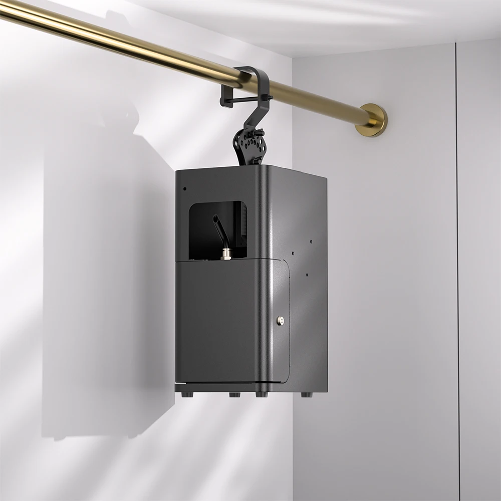 SCENTA Wholesale Metal Design Black Cool Mist Spray Scent Diffuser OEM Wall Mounted Large Room Bluetooth Aroma Diffuser For Bar