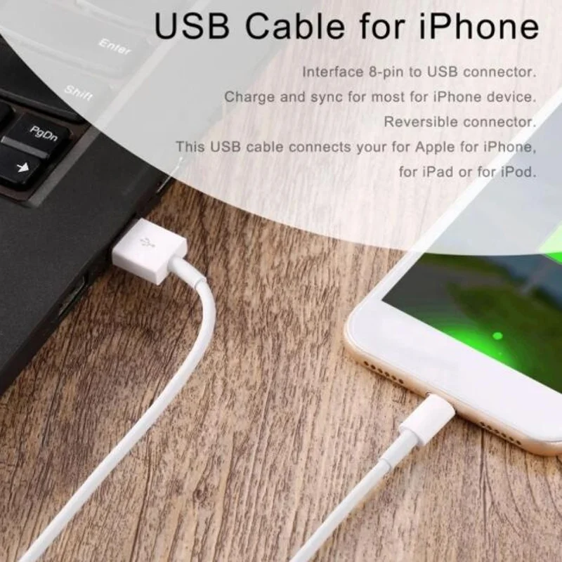 Премиум оптовая продажа 1 м 3,3 фута 2,1 а быстрый USB-кабель для iPhone 7 8 X зарядный кабель