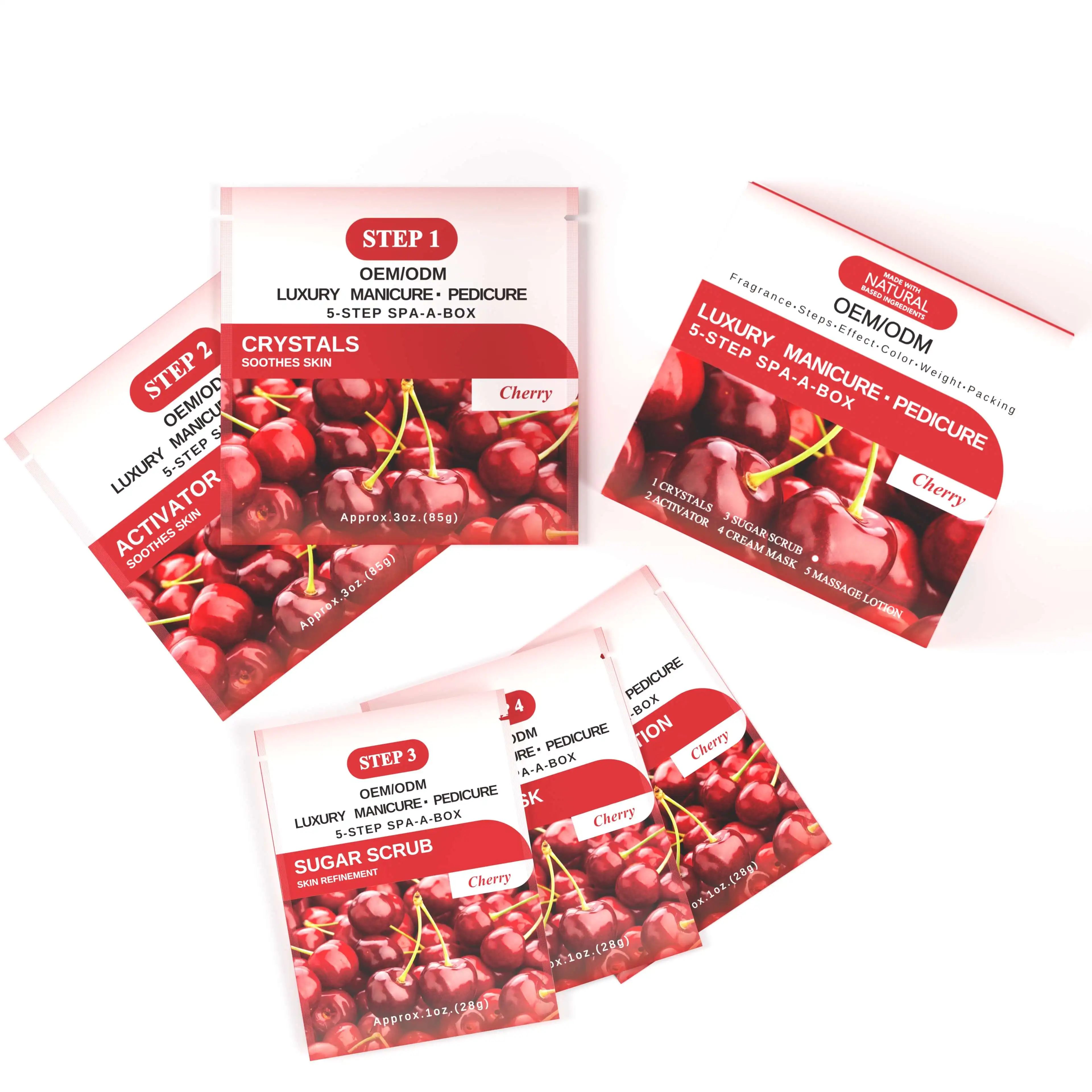 Customized Solution Spa Luxury Manicure & Pedicure Kit Deluxe Pedicure 5 Steps In 1 Foot Skin Care Products