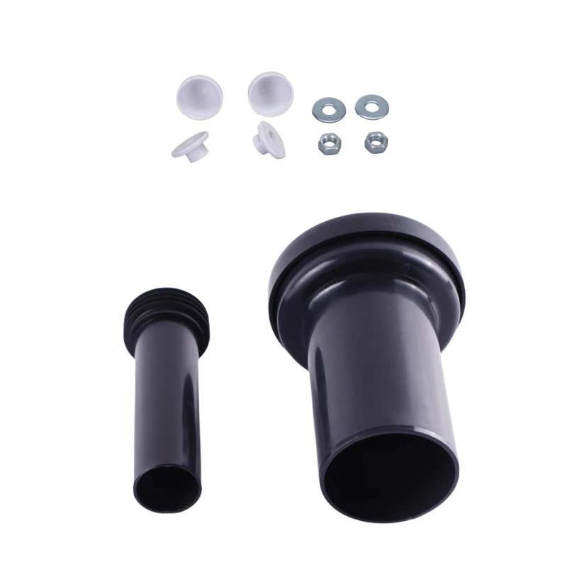black pp plastic wc pan connector pipe toilet drains pipe toilet fitting
