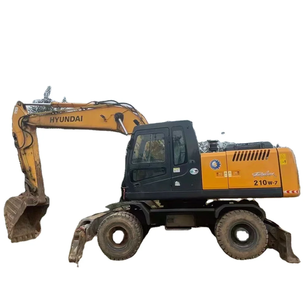 Used Industrial Machinery Extreme Hyundai 210W-9 Excavator All original performance free new tires! 21ton excavator