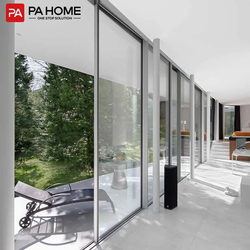 PA Exterior Thermal Break Heavy Duty Aluminium Glass Sliding Doors and windows Designs