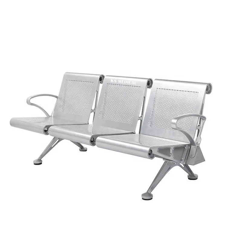 Ksmed 3 Seater Стальные Стулья для больницы зал ожидания с arm Горячая продажа скамья аэропорта
