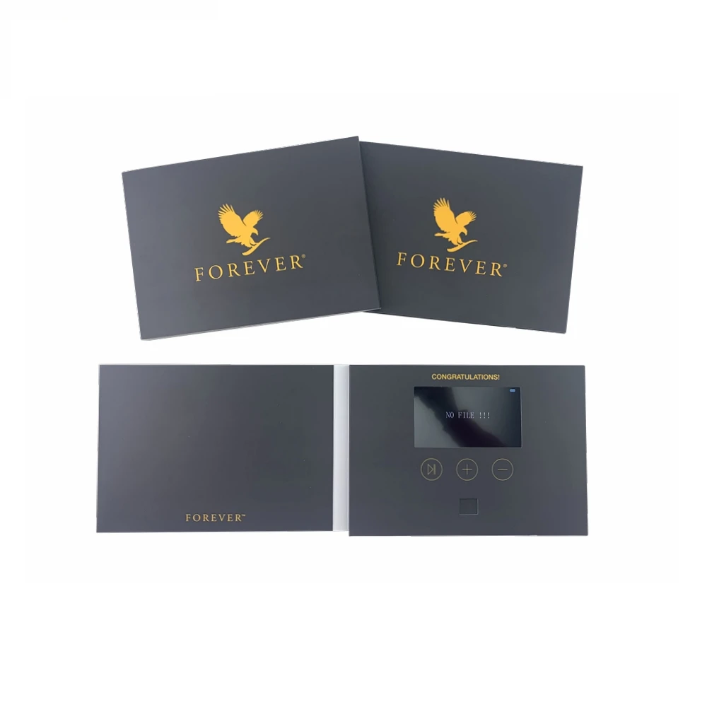 Chinese Blank LCD Greeting Card Digital LED Screen Video Holder Brochure For Invitation Gift