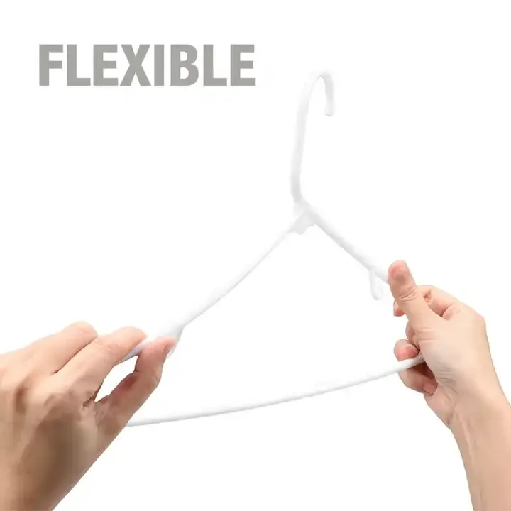 Wholesale Low Moq 16 Inches Black And White Plastic Coat Tube Hangers For Clothing Store