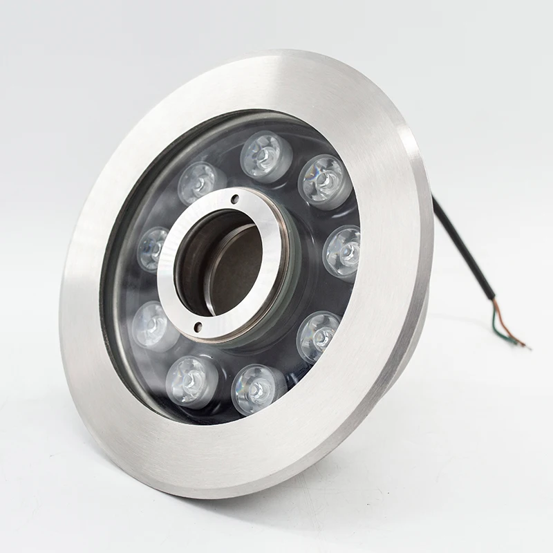 Outdoor led underwater spotlights stainless steel waterproof ip68 submersible 6w pool lighting led fountain lights