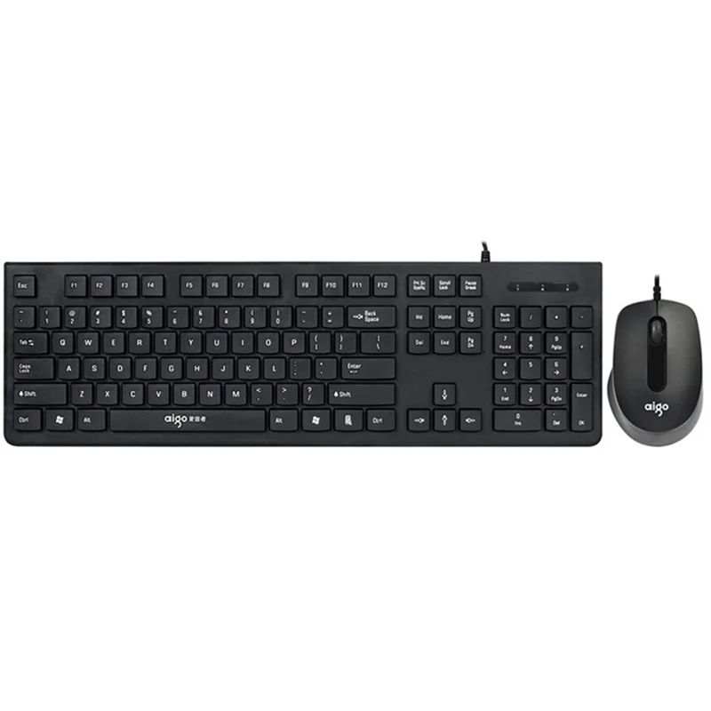 USB Computer Light and Comfortable Keyboard and Mouse Combo Suitable for Aigo WQ9521 Wired Chocolate Keyboard and Mouse Set 1600