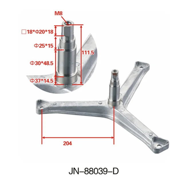 JN-88036 Customized professional  Buy Washing Parts Drum Spider  For Wash Machine