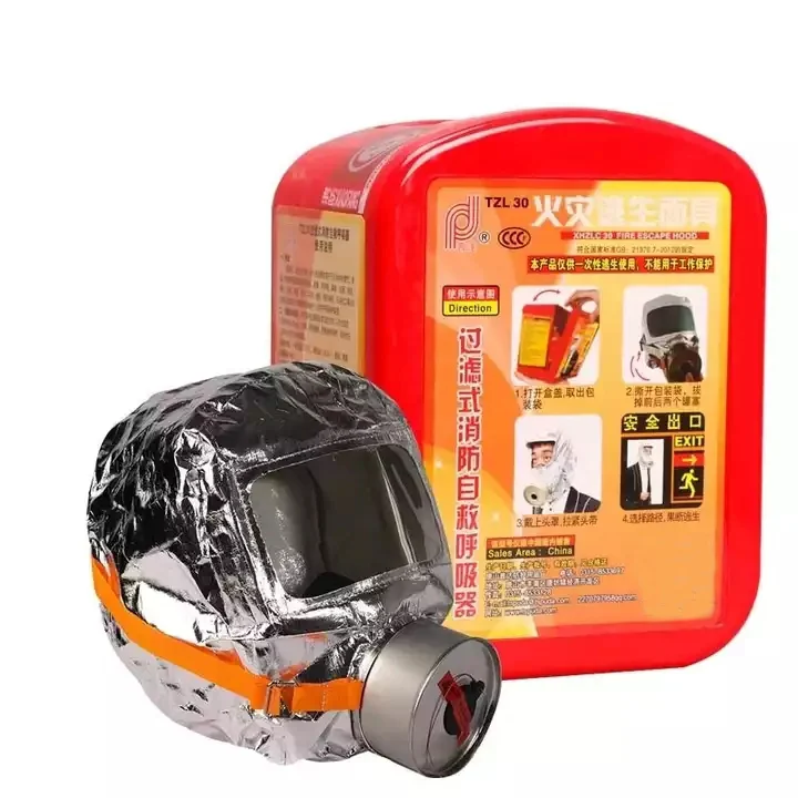 TZL30 China Manufacturer Fire Escape Hood Mask 403:2004 Anti Fire Escape Gas Mas k 60 MIN