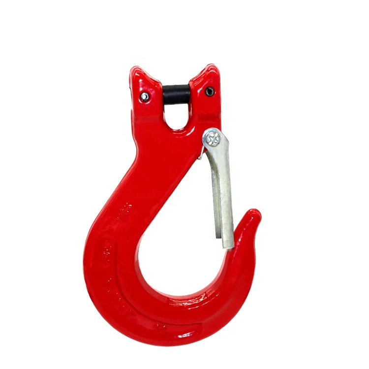 G80 Forged Alloy Steel Clevis Sling Hook /rigging chain hook/forging hoisting hook With Latch