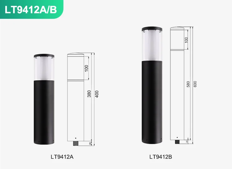 Modern Yard Walkway IP65 Waterproof Outdoor Light Pathway Garden Light Led Bollard Landscape Lawn Lights