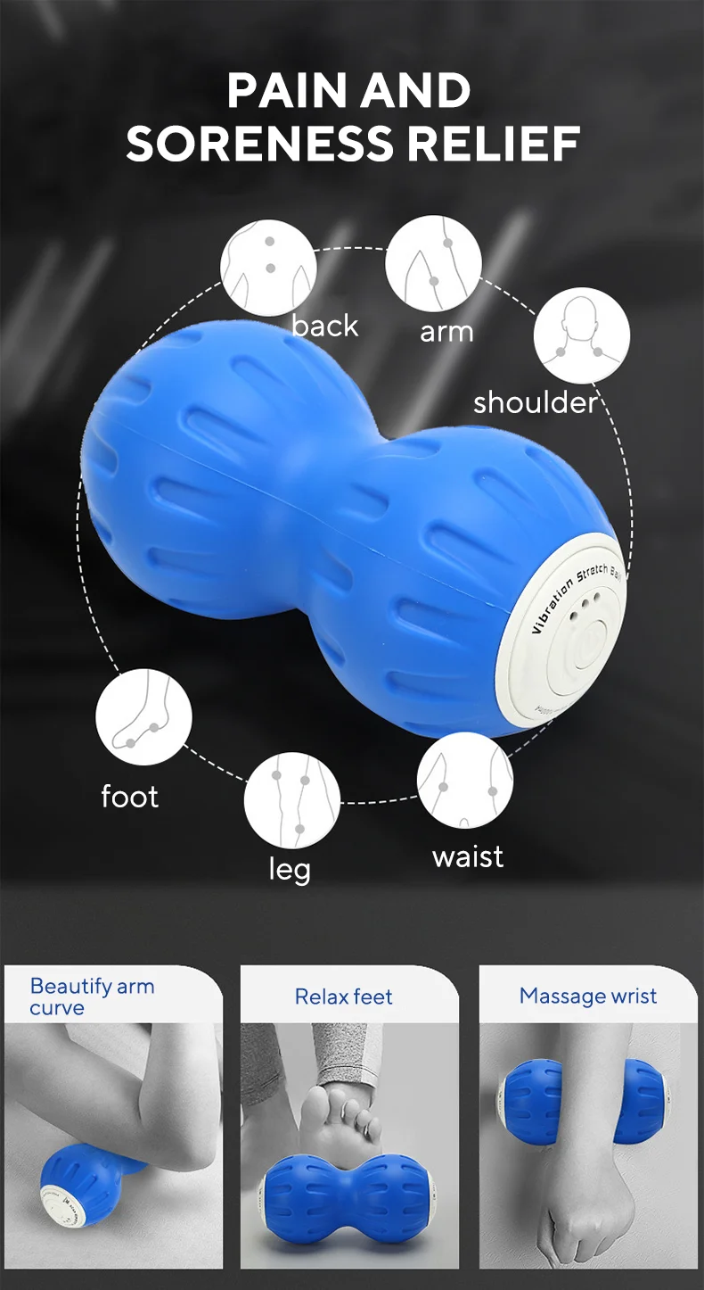 fascia lacrosse tpe natural rubber fitness ball high density epp double peanut shape massage ball hard