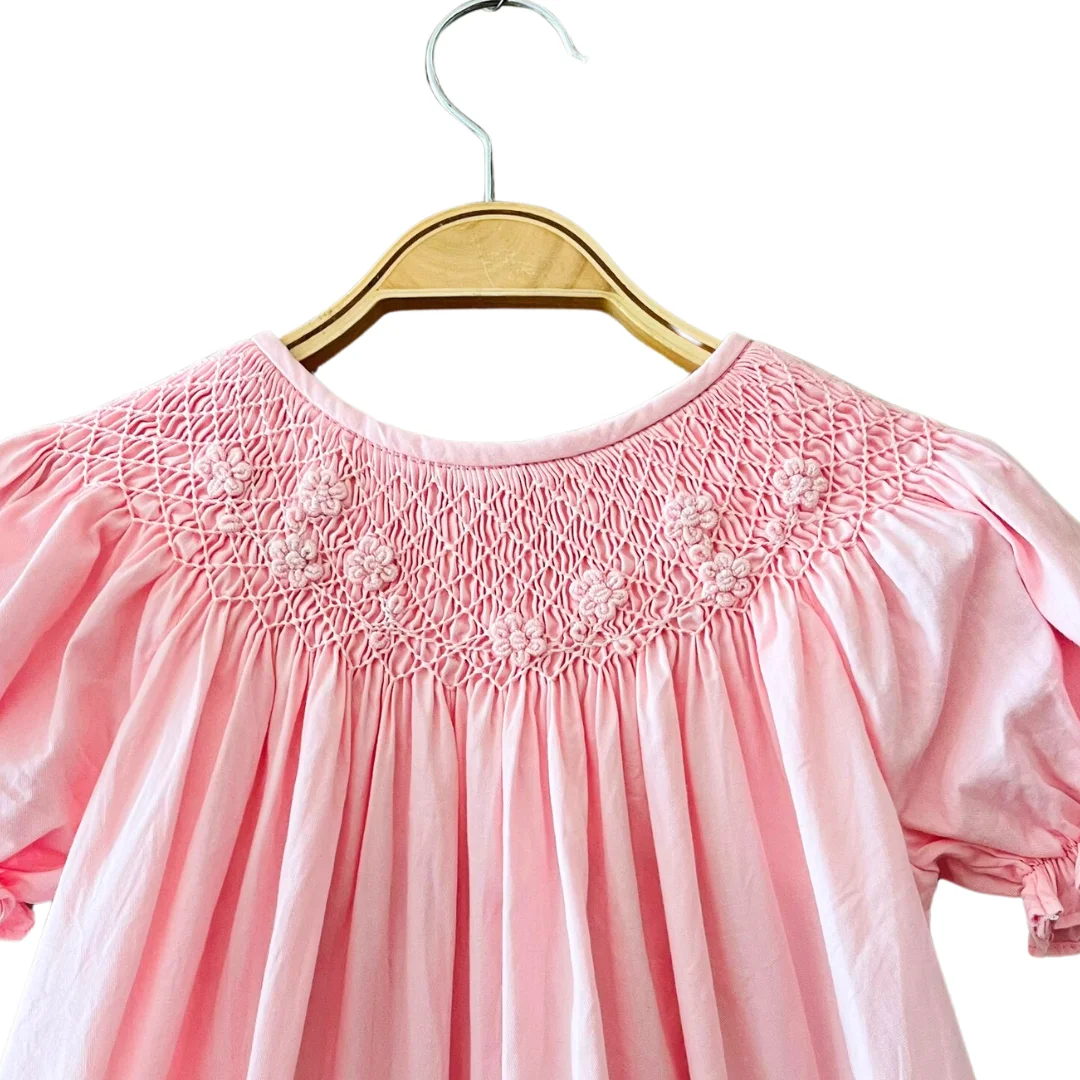 Custom Designs OEM ODM Clothes For Kids Children Clothing Girl Smocking Dress Princess Casual Cotton Wholesale Hight Quality