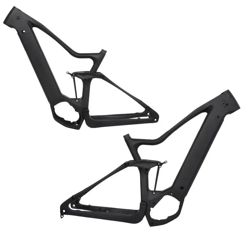 Бренд 2021, двигатель Shimano E8000 со средним приводом, углеродная 29er, полностью подвесная электрическая рама для горного велосипеда, 36 В, батарея Darfon 184*44 мм