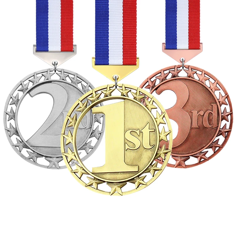 Custom Metal Hollow Out Awards Race Participation Sports 1st 2nd 3rd Place Medals