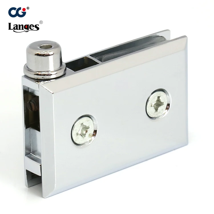 Chrome Furniture Hinges For Home Hardware Metal Zinc Alloy Cabinet pivot Hinge For Door 8mm Glass Acrylic