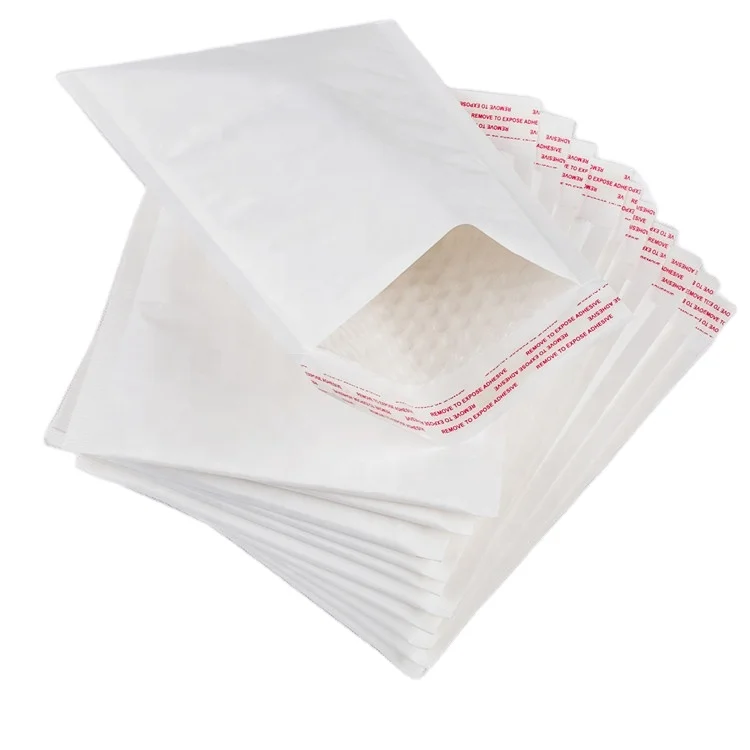 New design  100%Recycled  bubble  bags white poly cushion bubble mailer wrap   envelope bag   for   jewelry products