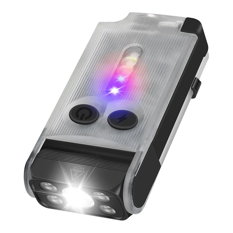 Новый V30 Power Bank фонарик с регулируемым рабочим светом 180 ° и сигнализацией зуммера для самообороны
