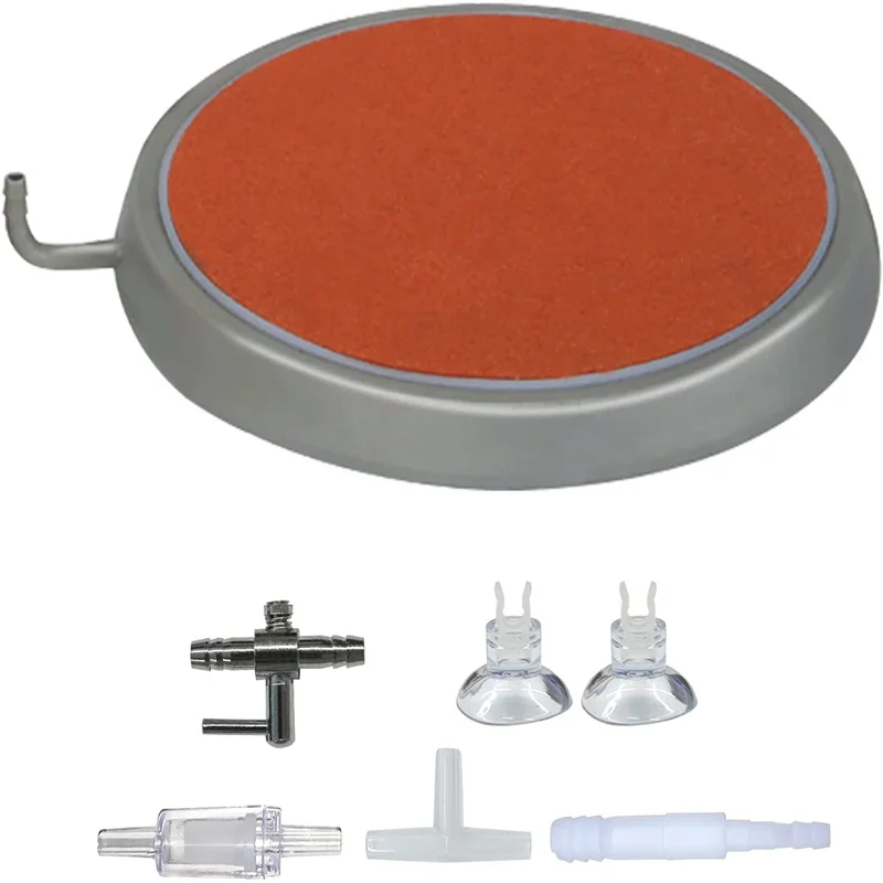 Custom Aquarium Air Fish Tank Bubbler Round Stone Disk Set For Hydroponics Small Bubbles Ultra-High Dissolved Oxygen Diffuser