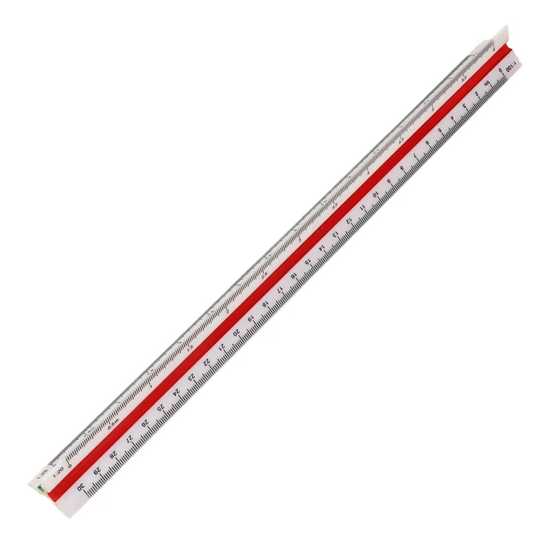 High Quality 30cm Plastic Triangle Scale Ruler WR001U