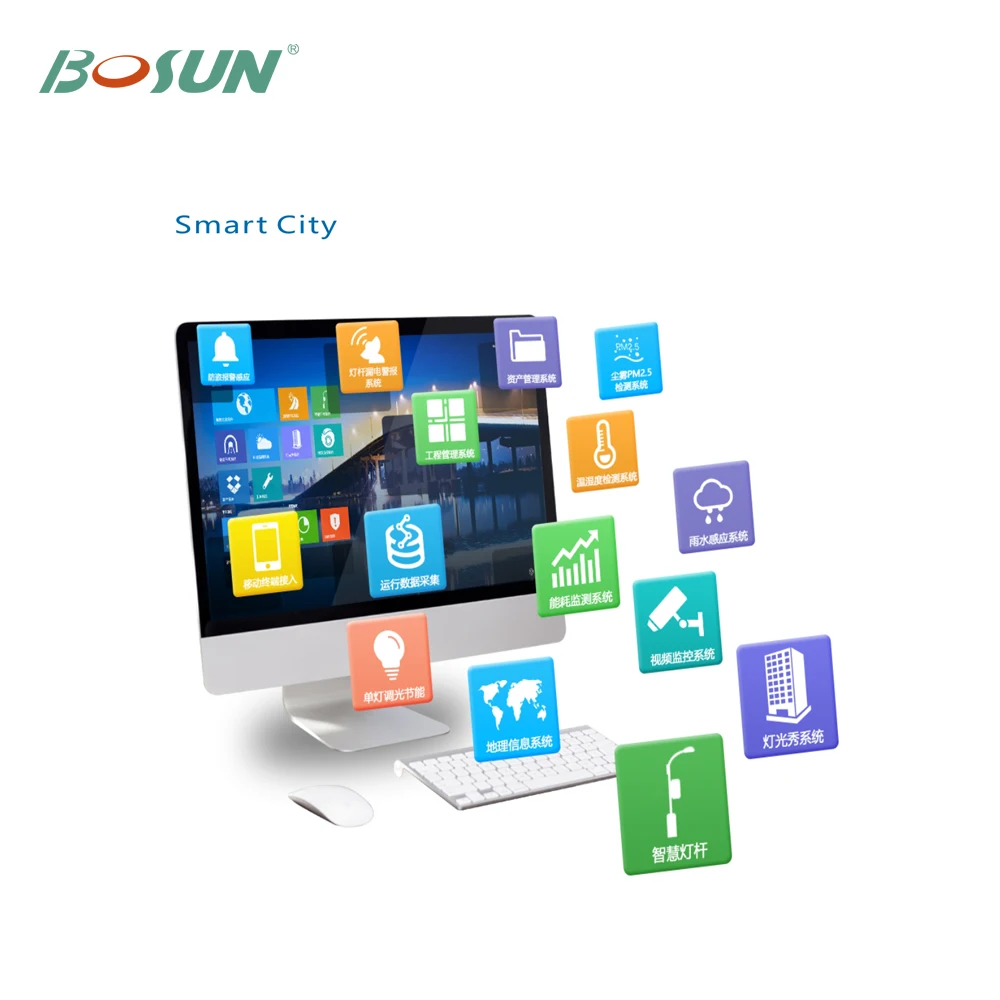 Cloud platform intelligent for smart street light pole with WiFi/ CCTV/ Charging pile/ Alarm / Environmental monitoring