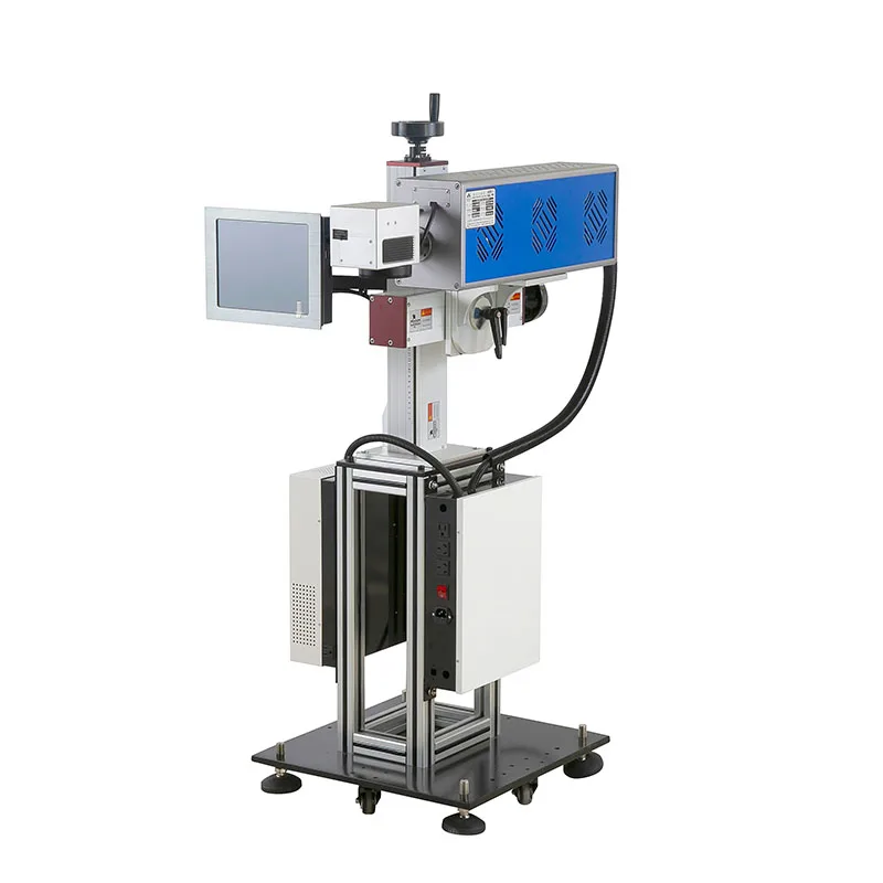 2020 New Arrival flying online conveyor belt price engraving marking precision marker CO2 laser printing machine