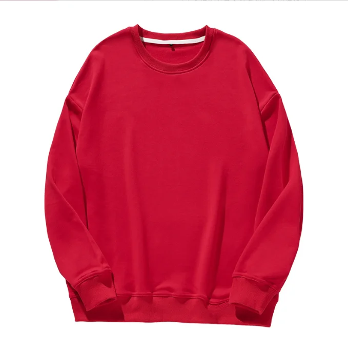 320G Round Neck Loose Crewneck Sweater Unisex 11 Solid Color Long Sleeve Blank Couple Crew Sweaters