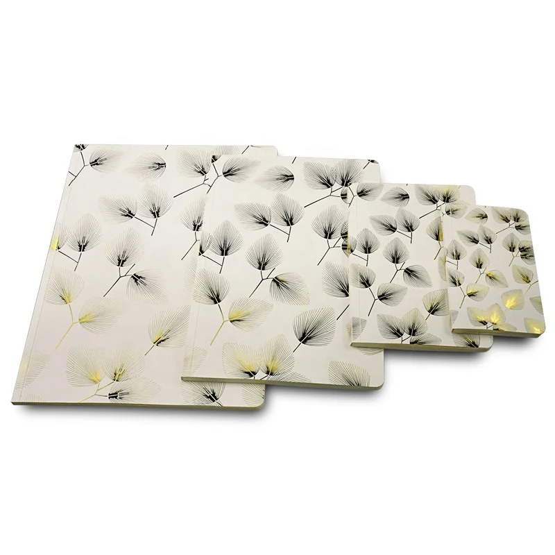 
2020 New Arrival Custom School Composition Exercise Notebook decorated with gold leaf and pocket 