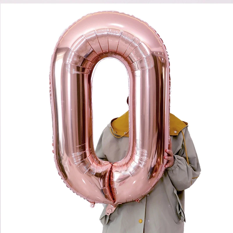 Number Foil Mylar Aluminum Balloon,individually Card Packing Happy Birthday Party Hot Selling 40' Inch Opp Bag Party Decoration