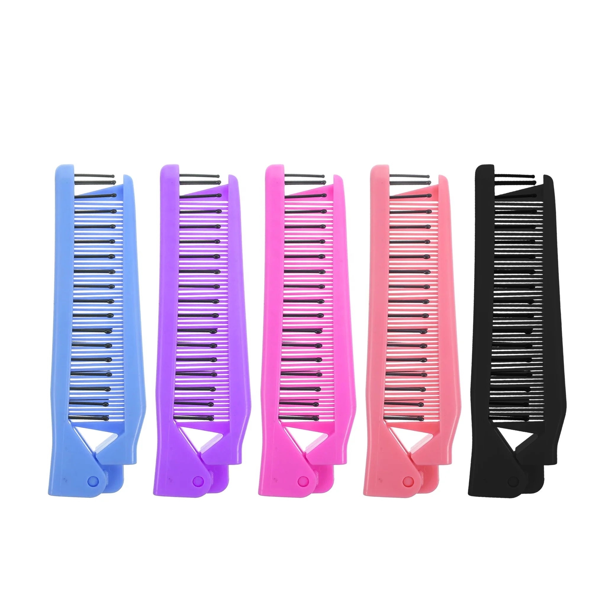 Travel Plastic Natural Pocket Mini Plastic Customized Portable Hair Foldable Comb