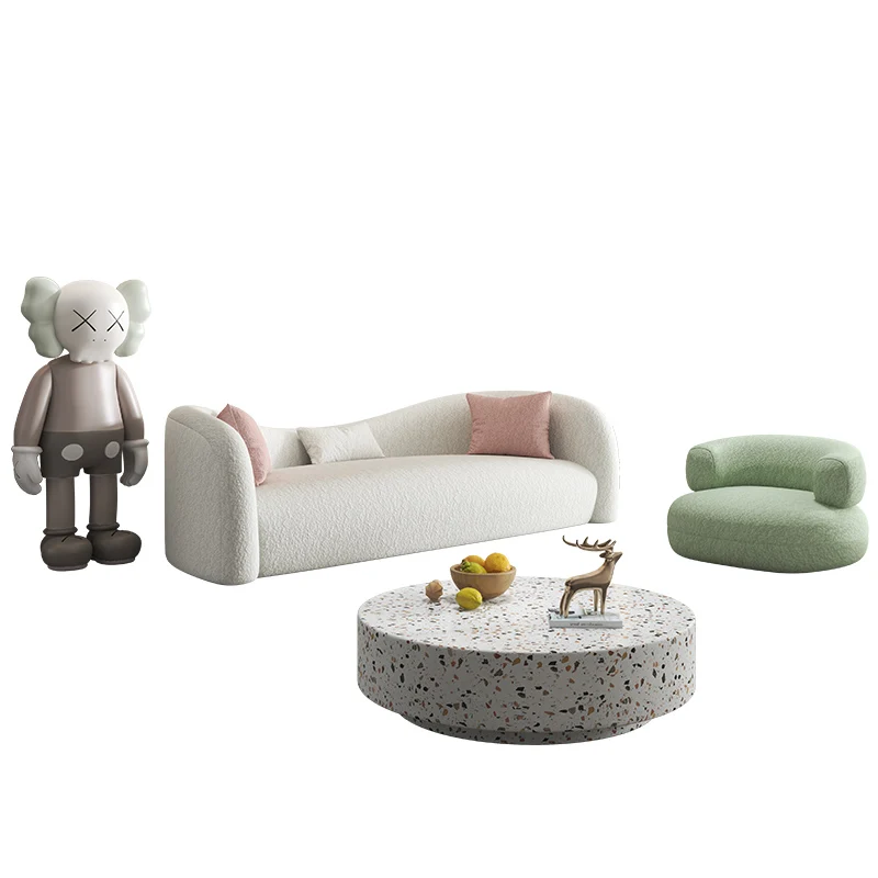 wholesale contemporary home nordic design small minimalist living room furniture sofa set L-shaped sofa