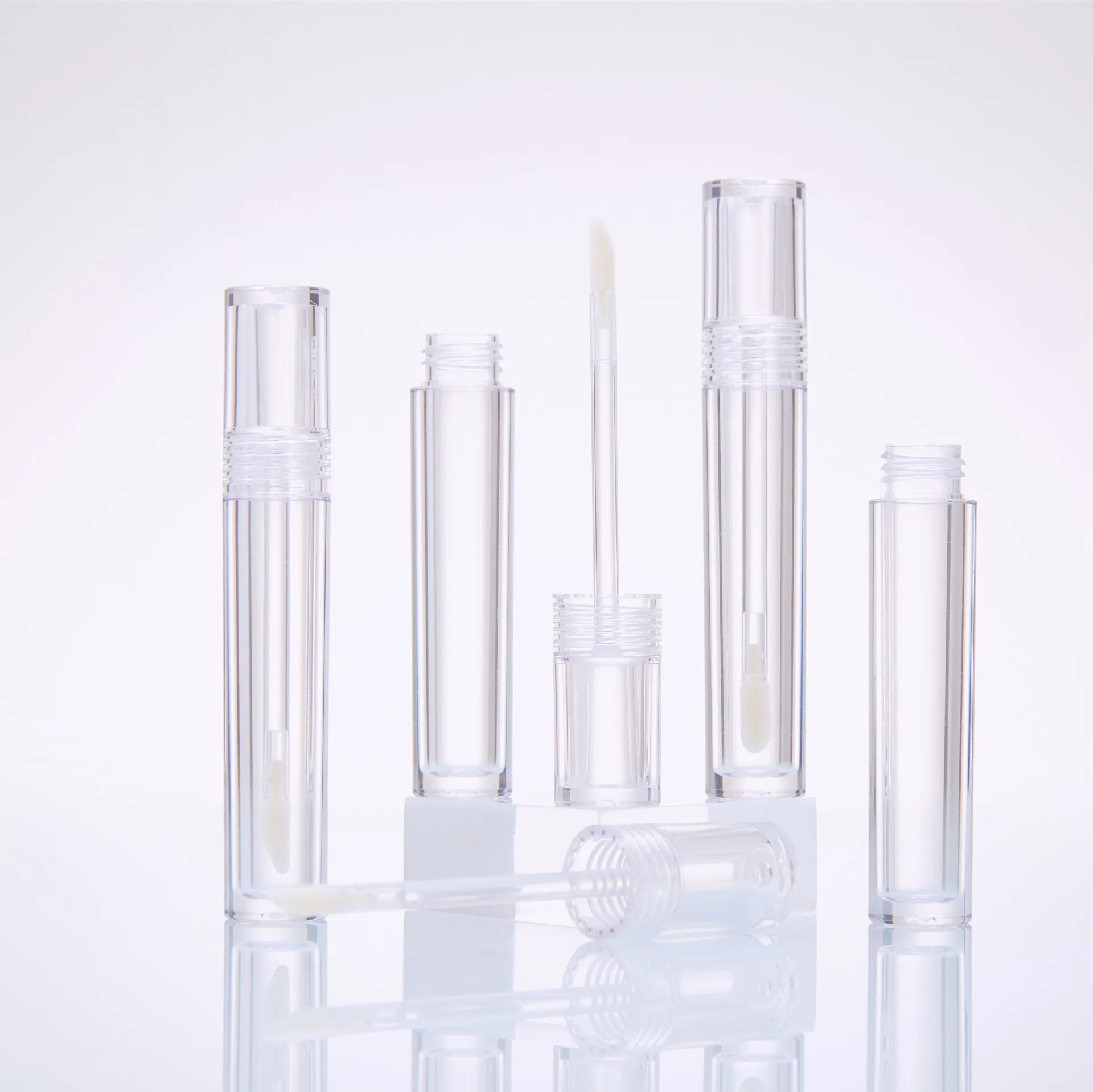 5ML Transparent Lip Gloss Tube Custom Private Label Clear Lipgloss Wand Tube Wholesale
