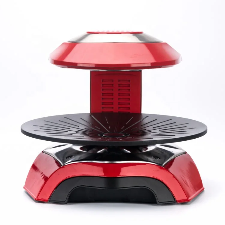 electric smokeless BBQ grill far infrared round shape automatic BBQ grill Vertical BBQ grill