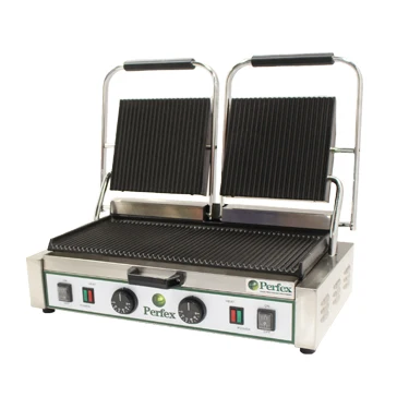 
PG 813 panini press grill Commercial double plates Cookie Press Machine Professional Electric Grill 