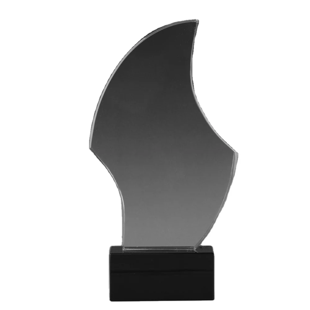 
K9 Crystal Material High quality customize logo and words crystal award glass trophy 