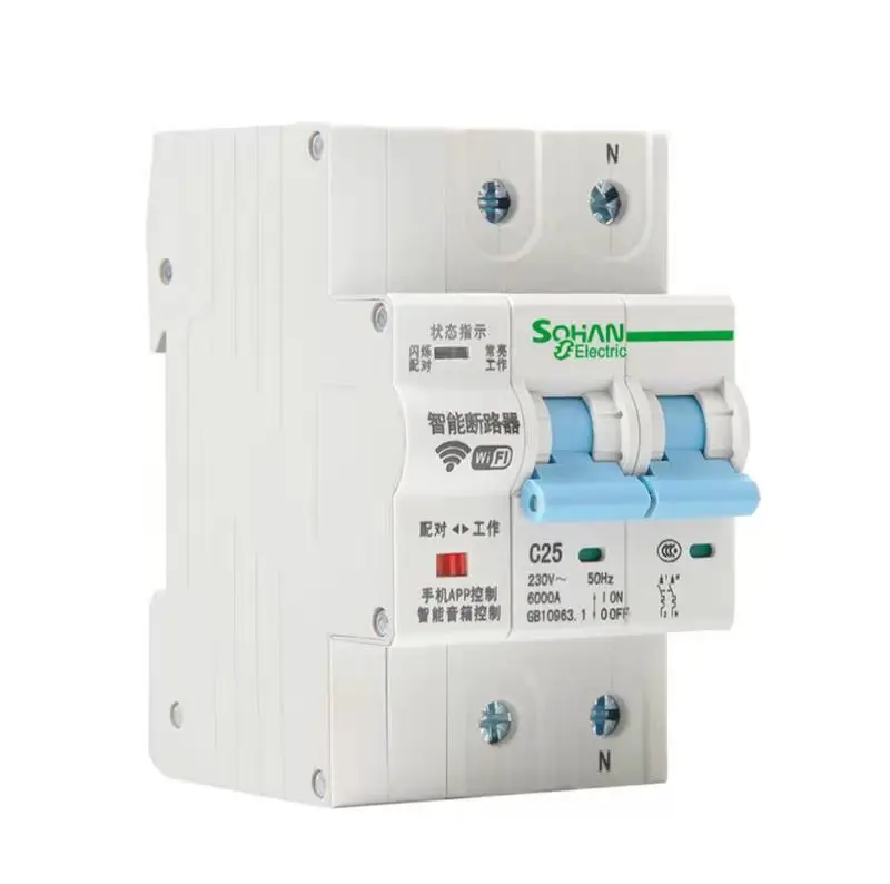 WiFi Smart Circuit Breaker Mcb Mccb with Overload Short Circuit Protection Remote control by tuya ewelink app