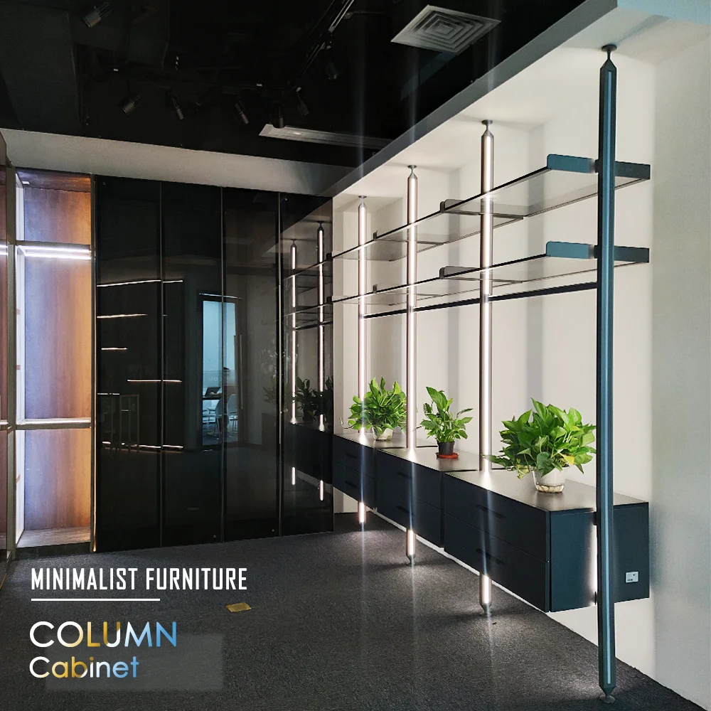 Hallway Living Room Furniture Wooden Shelves Color Partition Cabinet