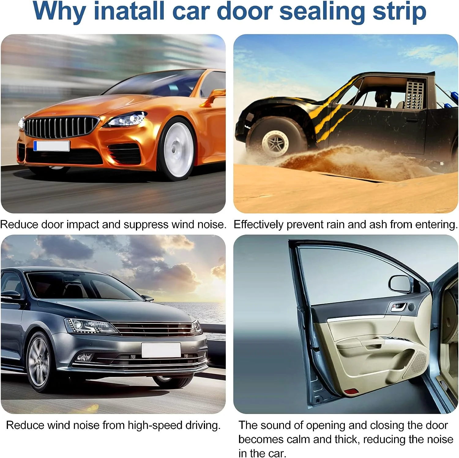 Automotive Door sealing strip Car Door Rubber Edge Trim Seal Strip Gasket with Side Bulb for Car Bus Camper Boat RV Truck Doors