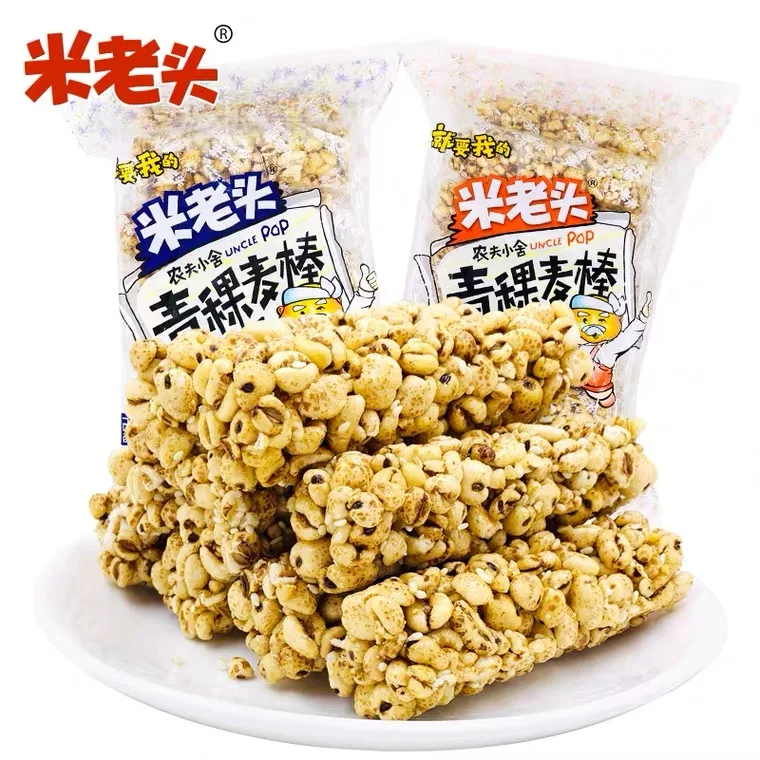 Uncle Pop Factory Wholesale Cheap Export Snack Wheat Cracker Highland Barley Energy Bar Healthy Snack Food