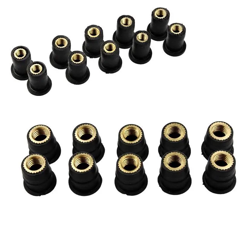 Fasteners Factory M3 M4 M5 Stainless Steel Threaded Insert Expansion Brass Rubber Rivet Nut