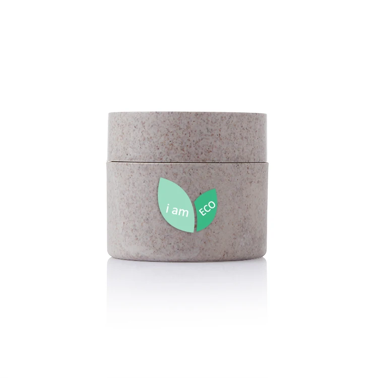 Factory Custom Mold Eco Plant Based Empty Wheat Straw Biodegradable Hair Face Moisture Cosmetic Jars For Lotions Creams