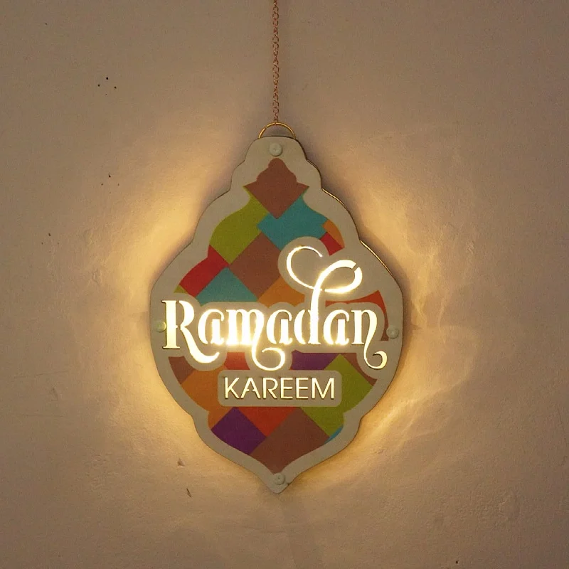 Amazon Muslim ramadan and eid decoration LED ramadan kareem lantern craft decoration ramadan