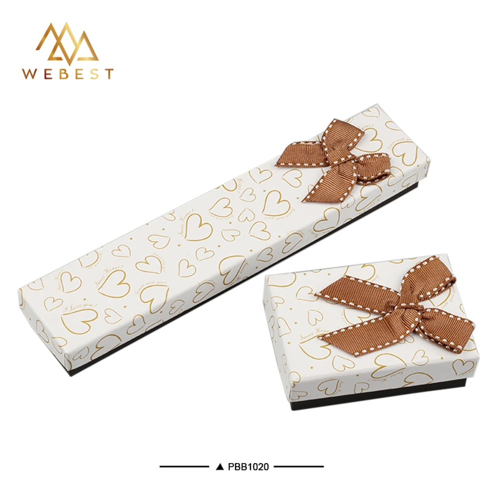Webest custom design paper jewellery box packaging jewelry plain paper ring 2-piece paper box for jewelry